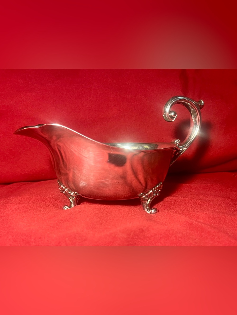 1847 “Eternally Yours” Collection HERITAGE Roger’s Bros Silver Plate Gravy Boat
